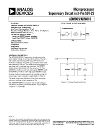 Datasheet ADM809 manufacturer Analog Devices